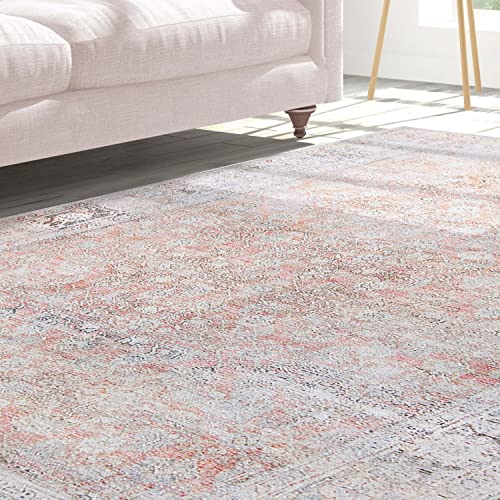 Superior Indoor Large Area Rug, Geometric Home Floor Decor, Farmhouse Aesthetic Rugs for Living Room/Dining, Kitchen, Entryway, Office, Bedroom Accent, Lottie Collection, Butterscotch, 10' x 14'