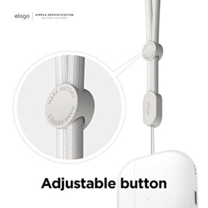 elago Lanyard Compatible with AirPods Pro 2, Nylon Wrist Strap, Anti Drop, Extra Security, Adjustable Button, widely Applicable (Ivory)