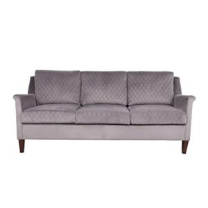 slnfxc 178x65x49cm velvet upholstered sofa couch pine plywood furniture light grey/garden (color : gray, size : three seat)