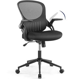 office chair desk chair computer chair ergonomic office chair with flip-up arms, home office desk chairs mesh office chair mid back computer desk chair with wheels