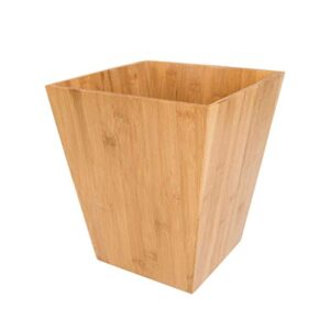 tkfdc trash can creative no lid solid wood trash can household simple bedroom living room thicker paper basket barrel for storage (size : e)