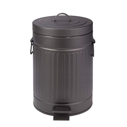 TKFDC Lid Trash Can for Home, Kitchen, and Bathroom Garbage (Color : D)