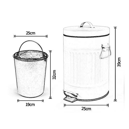 TKFDC Lid Trash Can for Home, Kitchen, and Bathroom Garbage (Color : D)