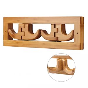 xianshengle flip 4-hook wall mounted floating coat rack – modern, sleek, space-saving hanger with 4 retractable hooks wood wall coat rack for entryway, bathroom, bedroom