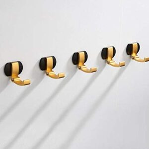 WYKDD Gold Folding Robe Hook Single Hook Towel Hook for Bathroom Coat Hook Hanger Clothes for Bedroom Hanger Set for Kitchen Door Hook