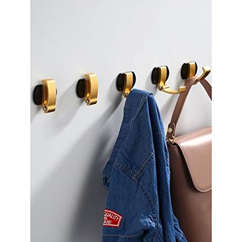 WYKDD Gold Folding Robe Hook Single Hook Towel Hook for Bathroom Coat Hook Hanger Clothes for Bedroom Hanger Set for Kitchen Door Hook