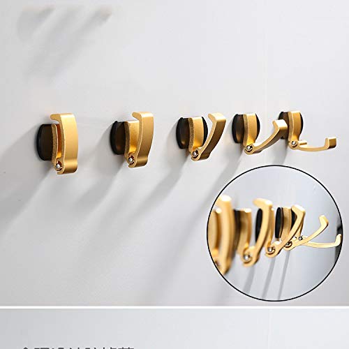 WYKDD Gold Folding Robe Hook Single Hook Towel Hook for Bathroom Coat Hook Hanger Clothes for Bedroom Hanger Set for Kitchen Door Hook