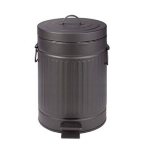tkfdc stainless steel kitchen trash can with oval design and step pedal |storage with removable plastic trash bin liner, (color : d)