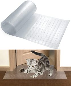 carpet protector for pets - cat carpet protector for doorway, 8.2ft heavy duty plastic carpet protector