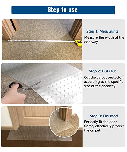 Carpet Protector for Pets - Cat Carpet Protector for Doorway, 8.2Ft Heavy Duty Plastic Carpet Protector