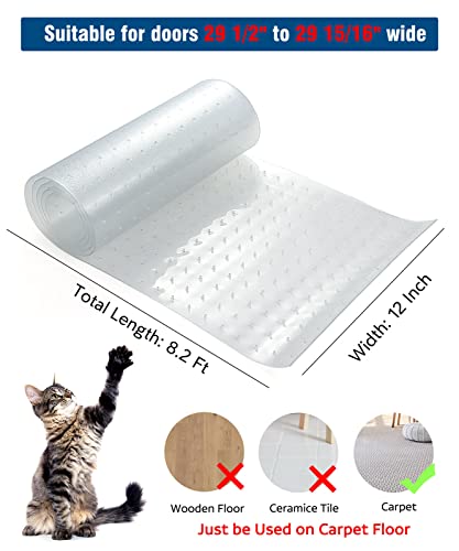 Carpet Protector for Pets - Cat Carpet Protector for Doorway, 8.2Ft Heavy Duty Plastic Carpet Protector