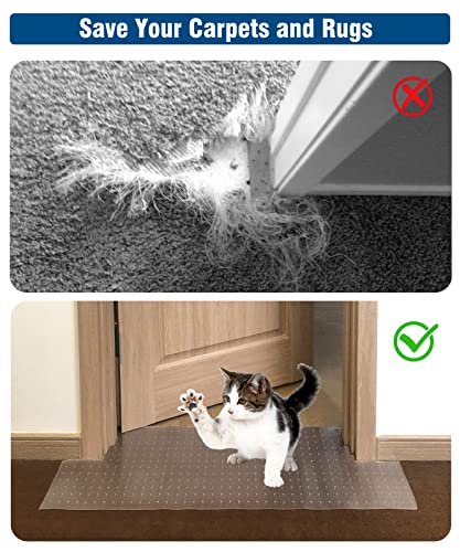 Carpet Protector for Pets - Cat Carpet Protector for Doorway, 8.2Ft Heavy Duty Plastic Carpet Protector