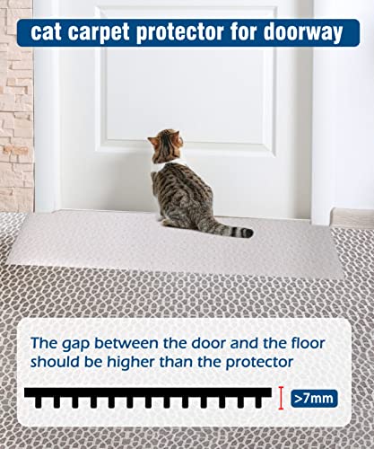 Carpet Protector for Pets - Cat Carpet Protector for Doorway, 8.2Ft Heavy Duty Plastic Carpet Protector