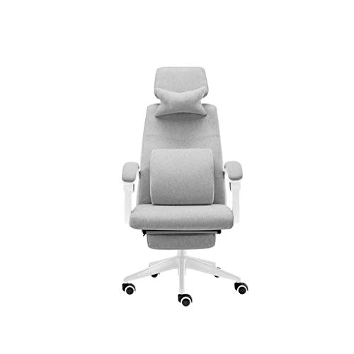 LUKEO Minimalist Fashion Leisure Chair Computer Chair Seat Swivel Chair Cotton and Linen Office Chair