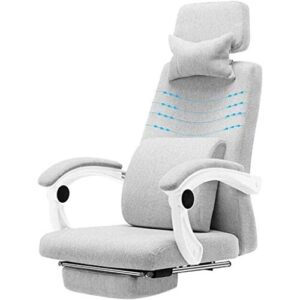 LUKEO Minimalist Fashion Leisure Chair Computer Chair Seat Swivel Chair Cotton and Linen Office Chair