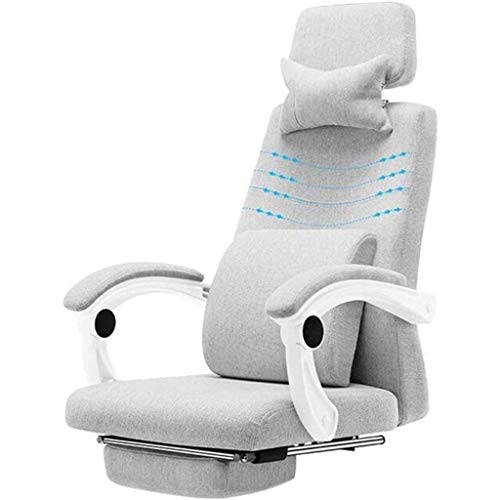 LUKEO Minimalist Fashion Leisure Chair Computer Chair Seat Swivel Chair Cotton and Linen Office Chair