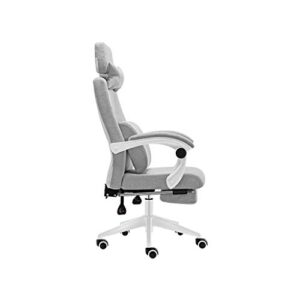 LUKEO Minimalist Fashion Leisure Chair Computer Chair Seat Swivel Chair Cotton and Linen Office Chair