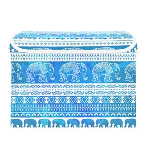 elephants storage bins with lids for organizing lidded home storage bins with handles oxford cloth storage cube box for toys