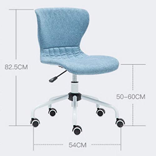 LUKEO Office Chair Ergonomic Fabric Computer Chair Home Office Chair Study Leisure Chair Minimalist Swivel Chair (Color : Blue)