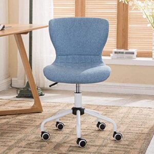 LUKEO Office Chair Ergonomic Fabric Computer Chair Home Office Chair Study Leisure Chair Minimalist Swivel Chair (Color : Blue)