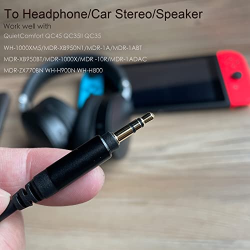 WKWZY 4.9FT 32bit Dac Headphones Jack Adapter with 3.5mm Plug USB C Connector Stereo Audio Aux Cable Cord for Sony MDR-XB950 WH-1000XM5 Switch PS5 Xbox Windows XP/MacOS/Androids