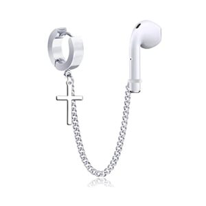 lrgkmcwtob anti-lost earrings hook for airpods airpods pro anti lost ear clips pendant for women and men earring hanging chain for suitable for hiking/jogging/running/gym 1pcs (ear buckle)