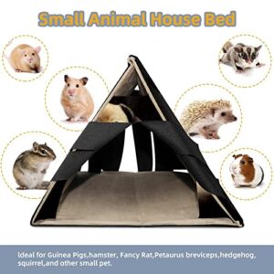 RATGDN Small Pet Hideout Beautiful Male Pug Puppy Dog Hamster House Guinea Pig Playhouse for Dwarf Rabbits Hedgehogs Chinchillas