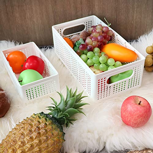 MILILOVE 1 Pack Closet Drawer Organizer, With 4 Dividers, X-Large Size 17.7 * 11.4 * 9.1” Collapsible Plastic Closet Storage Basket Bins Cubes Organizer with Handles for Robe T-Shirt Pants