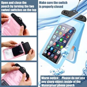 Yexiya 4 Double Space Waterproof Phone Pouch IPX8 Waterproof Phone Case Phone Water Protector Pouch Compatible with iPhone 14/13/12/11 Pro Max/Pro/8 Plus, Galaxy S22/S21/S20/S10/Note 20/10/9 Up to 7''