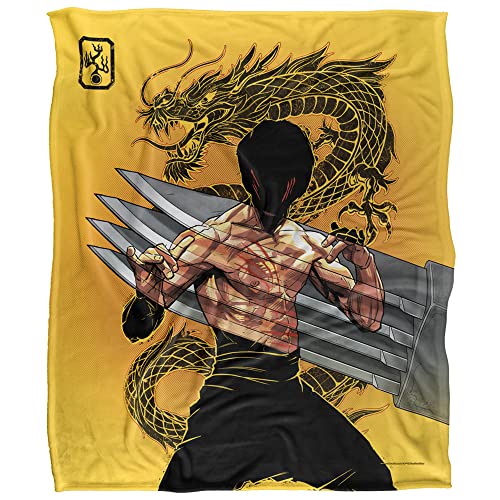 WB 100: Blanket, 50"x60" Bruce Lee Dragon Claw Silky Touch Super Soft Throw Blanket