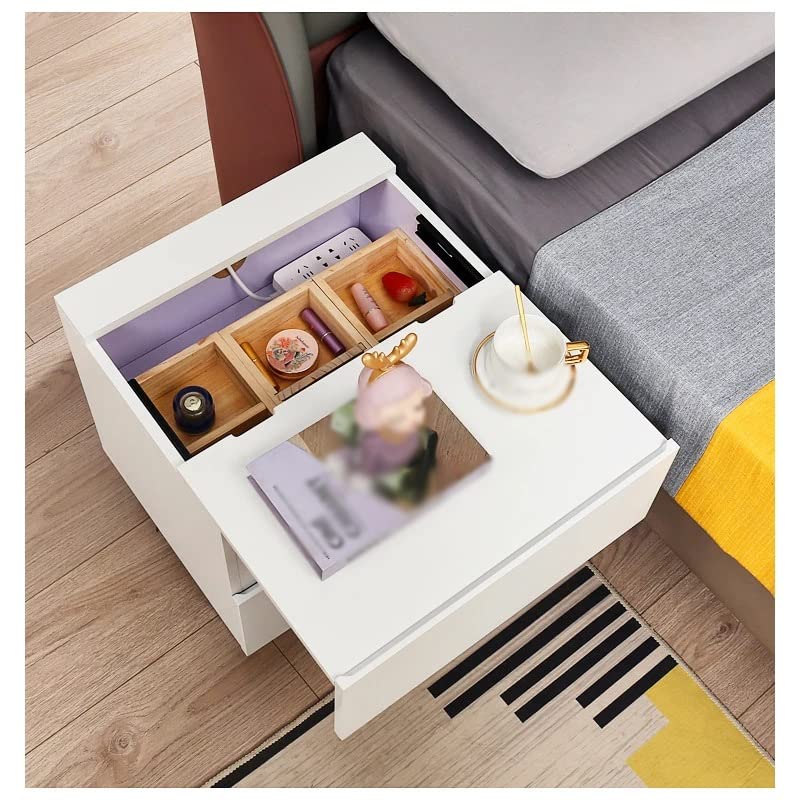 UXZDX Table Chevet Bois Massif Meuble Rangement Pour Chambre Coucher Hôtel Table