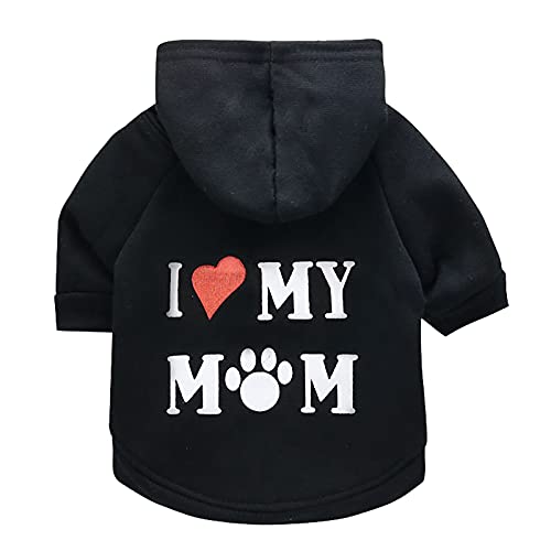 Dog Sweater with Hood Small Cotton Fashion T-Shirt Puppy Clothes Costume Boy Girl Puppy Outfits Cold Weather Doggy Apparel Blend Pet Clothes