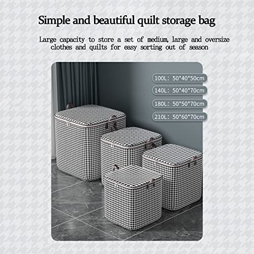 Large Capacity Clothes Storage Bag, Closet Organizers and Storage Under Bed Storage Containers Box for Bedding, Comforters, Foldable Organizer with Reinforced Handle, Sturdy Zippers,180L
