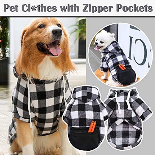 Shirts for Small Dogs Female Dog Hoodie with Pocket Fall Winter Warm Fleece Sweater Puppy Clothes for Dogs Boy Girl Yorkies Chihuahua Pet Cat Sweatshirt Blank Color