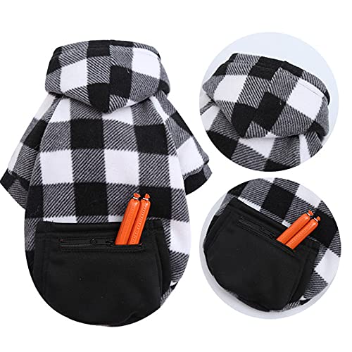 Shirts for Small Dogs Female Dog Hoodie with Pocket Fall Winter Warm Fleece Sweater Puppy Clothes for Dogs Boy Girl Yorkies Chihuahua Pet Cat Sweatshirt Blank Color