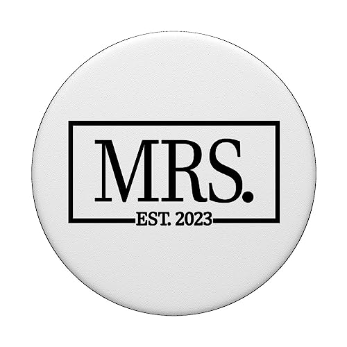 Mrs. Est. 2023 Married Couple Wife Husband Mr Wedding Mrs. PopSockets Swappable PopGrip