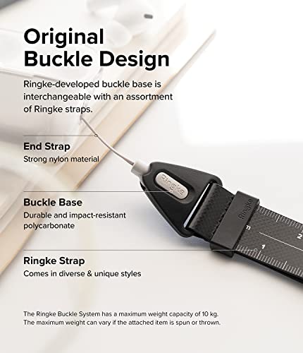 Ringke Hand Strap [Phone Wrist Strap] Designed for Camera Strap and Phone Strap, Adjustable Sturdy Universal Lanyard Compatible with Camera and Phone Case - Ruler Black