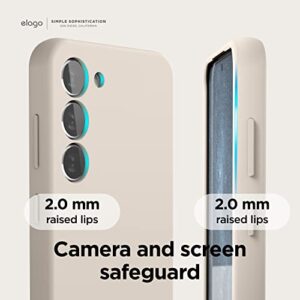 elago Compatible with Samsung Galaxy S23 Plus Case, Liquid Silicone Case, Full Body Protective Cover, Shockproof, Slim Phone Case, Anti-Scratch Soft Microfiber Lining, 6.6 inch (Stone)