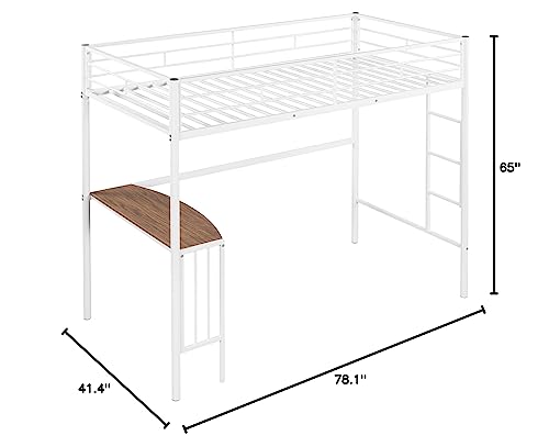 HYC Twin Over Full Bunk Beds with Desk, Heavy Study Metal Bunk Beds Twin Over Full Size, Convertible Into a Loft Bed and a Platform Bed