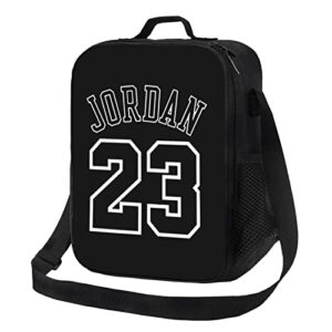 auqizbx basketball number 23 jordan unisex men women lunch bag lunch box across heat retaining portable tote bags