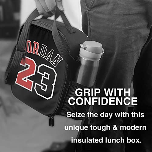 Auqizbx Basketball Number 23 Jordan Unisex Men Women Lunch Bag Lunch Box Across Heat Retaining Portable Tote Bags