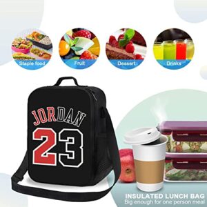 Auqizbx Basketball Number 23 Jordan Unisex Men Women Lunch Bag Lunch Box Across Heat Retaining Portable Tote Bags