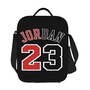 Auqizbx Basketball Number 23 Jordan Unisex Men Women Lunch Bag Lunch Box Across Heat Retaining Portable Tote Bags