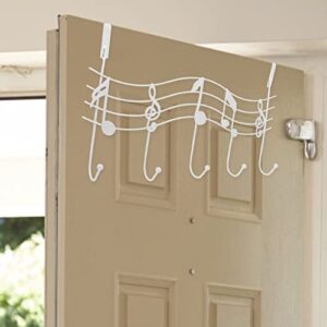 Key Hooks Towel Hooks Key Hook Over Door Towel Rack Over The Door Hooks Music Note Metal Hook Coat Hat Bag Wall Hook Hanger Organizer Holder White Over Door Towel Rack Towel Hook