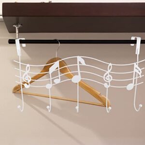 Key Hooks Towel Hooks Key Hook Over Door Towel Rack Over The Door Hooks Music Note Metal Hook Coat Hat Bag Wall Hook Hanger Organizer Holder White Over Door Towel Rack Towel Hook