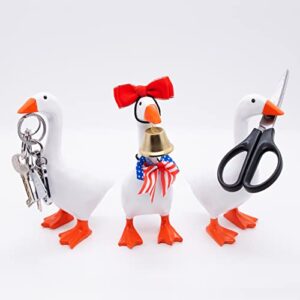 ttkx-bltu magnetic duck key holder, magnetic goose key hooks,naughty goose,cute keychain, beautiful desktop decoration, porch decoration, funny home decorations for your home