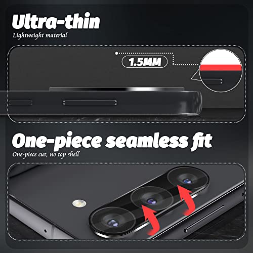 (3 Pack) Orzero Compatible for Samsung Galaxy S23 5G, Samsung Galaxy S23 Plus 5G Camera Lens Protector, Tempered Glass 9 Hardness HD Anti-Scratch Bubble-Free (Lifetime Replacement)
