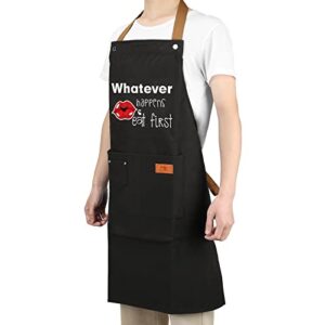 Birthday Gifts for Men, Chef Aprons for Men with Adjustable Strap, Funny Christmas Gift for Men, Dad, Husband, Him, Boyfriend, Brother, Uncle, Grill Cooking BBQ Kitchen Apron with 3 Pockets
