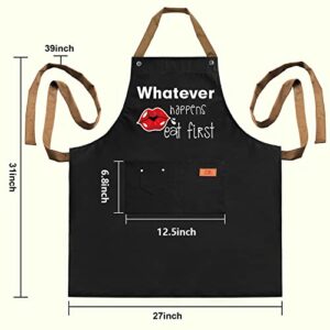 Birthday Gifts for Men, Chef Aprons for Men with Adjustable Strap, Funny Christmas Gift for Men, Dad, Husband, Him, Boyfriend, Brother, Uncle, Grill Cooking BBQ Kitchen Apron with 3 Pockets