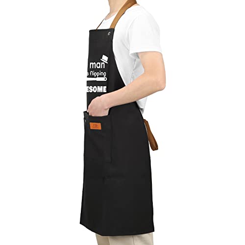 UENOW Men's Gifts, Gifts for Dad, Funny Gifts for Father's Day, Christmas, Birthday Gifts for Husband Boyfriend Brother, Gifts for Men from Wife Daughter Son, Chef Cooking Apron, Grilling BBQ Aprons